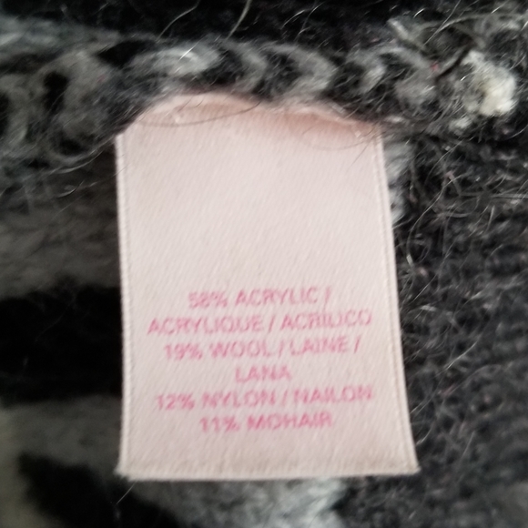 Victoria's Secret Oversized Geometric Grandpa SweaterMohair/ Wool blend M Medium - Picture 3 of 5